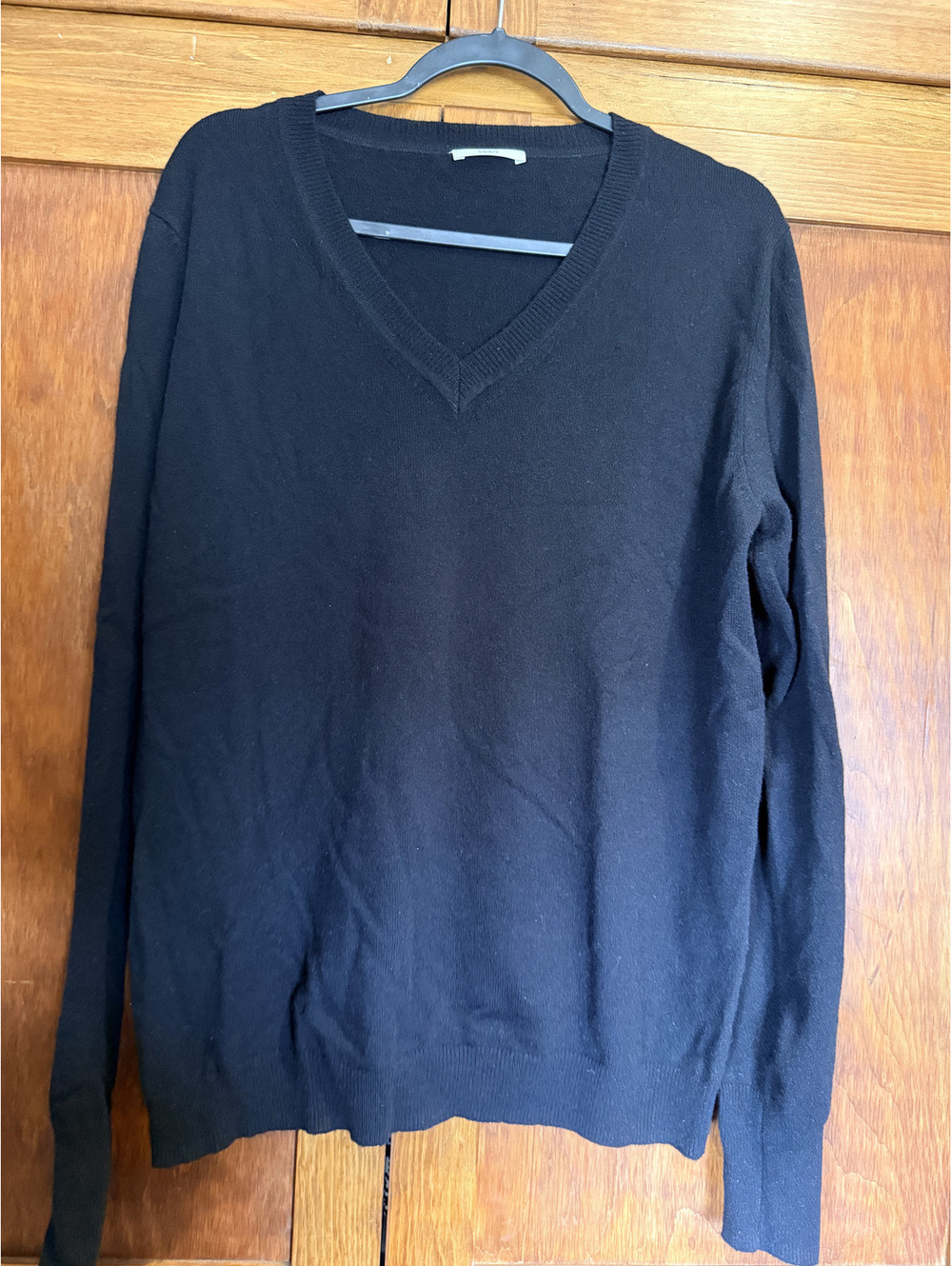 Simple Black V Neck Sweater
